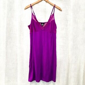 Natori Womens Large Violet Purple‎ Nightie Chemise Babydoll Nightgown NEW